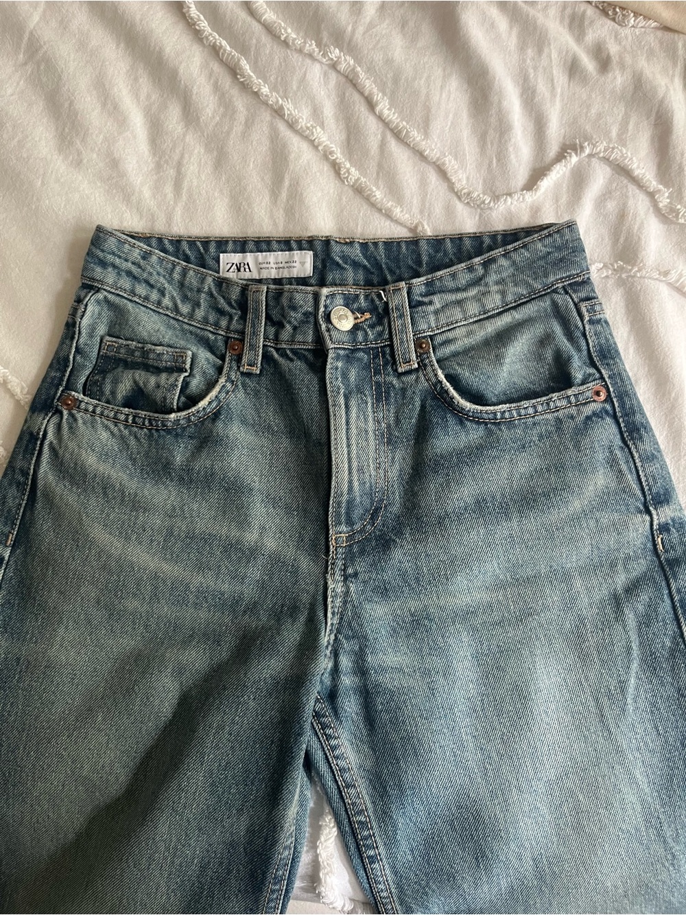 ZARA Faded Blue Straight Jeans